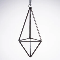 Handmade Hanging Mini Triangular Glass Geometric Terrarium For Fern Moss Succulent Airplants
