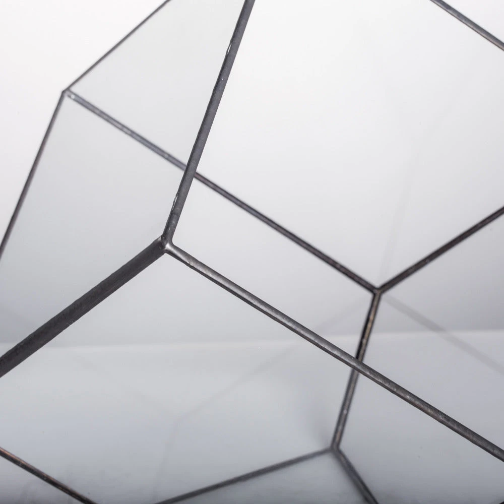 Handmade Cube Black Glass Geometric Terrarium Container For Moss Fen Succulents 4 Handmade Cube Black Glass Geometric Terrarium Container For Moss Fen Succulents - Image 4