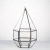 Handmade Hanging Six-surface With 3 Spaced Opening Glass Geometric Terrarium For Succulent Cacti