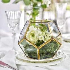 Handmade Tabletop Polyhedron Glass Geometric Terrarium For Succulent Fern Moss Air Plant -Glass Plant Store product image 540299076