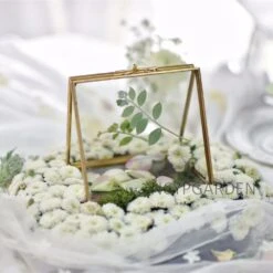 Handmade 2 Sided Standing Copper Brass Glass Rectangular Photo Frame For Wedding -Glass Plant Store product image 614284989