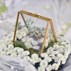 Handmade 2 Sided Standing Copper Brass Glass Rectangular Photo Frame For Wedding -Glass Plant Store product image 614284992