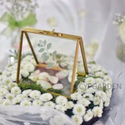 Handmade 2 Sided Standing Copper Brass Glass Rectangular Photo Frame For Wedding -Glass Plant Store product image 614284993