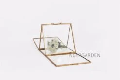 Handmade 2 Sided Standing Copper Brass Glass Rectangular Photo Frame For Wedding -Glass Plant Store product image 614285008