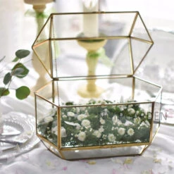 Handmade Large Geometric Glass Wedding Card Box Gift Card Box Keepsake Recipe Reception Envelope 18 Handmade Large Geometric Glass Wedding Card Box Gift Card Box Keepsake Recipe Reception Envelope -Glass Plant Store product image 616006246