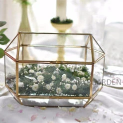 Handmade Large Geometric Glass Wedding Card Box Gift Card Box Keepsake Recipe Reception Envelope 27 Handmade Large Geometric Glass Wedding Card Box Gift Card Box Keepsake Recipe Reception Envelope -Glass Plant Store product image 616006249