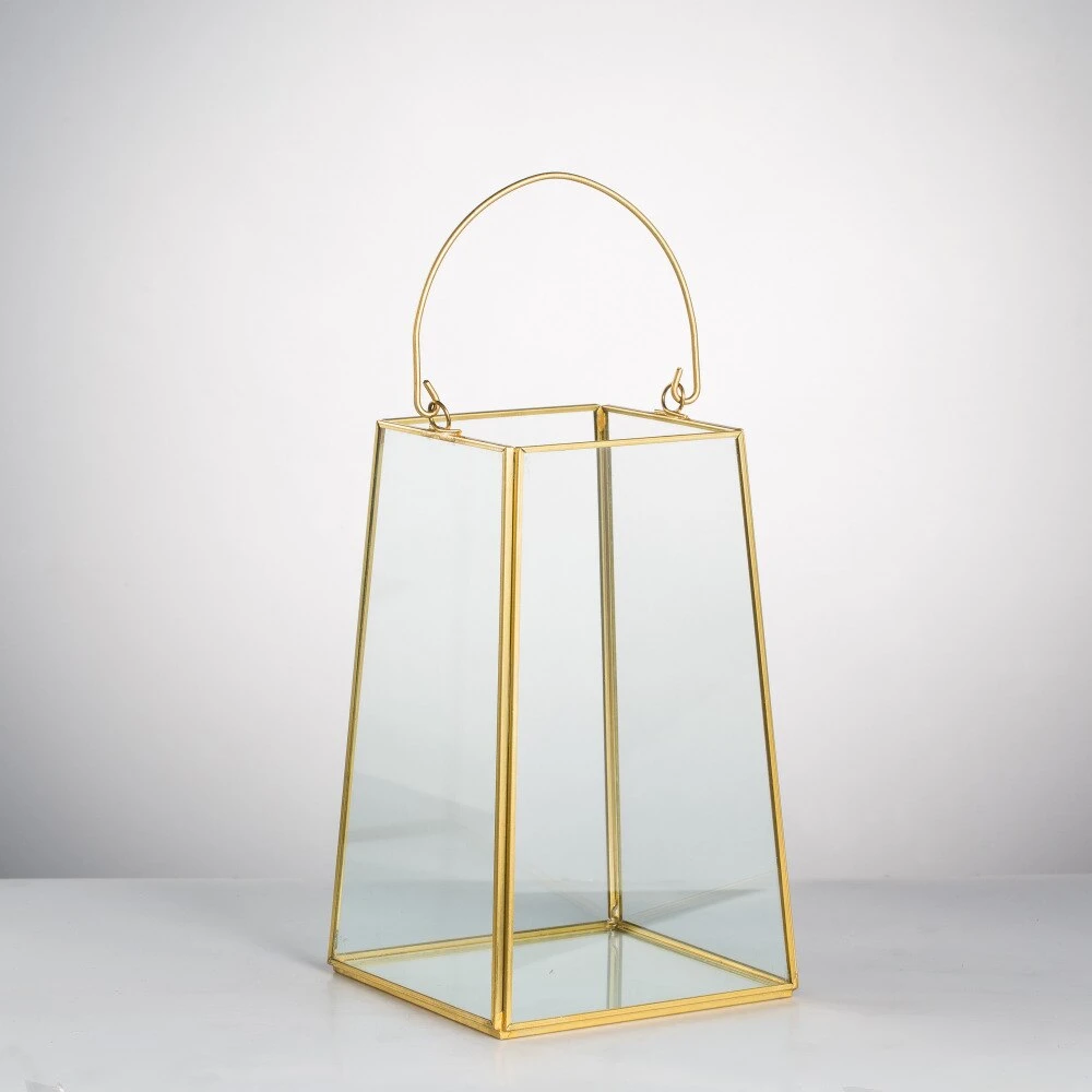Handmade Copper Gold Echelon Geometric Glass Terrarium Holder Lantern Hanging Wall For Wedding 1 Handmade Copper Gold Echelon Geometric Glass Terrarium Holder Lantern Hanging Wall For Wedding