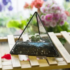 Handmade Small Pyramid Glass Geometric Terrarium For Ring Box Moss Cacti 20 Handmade Small Pyramid Glass Geometric Terrarium For Ring Box Moss Cacti -Glass Plant Store product image 997415095