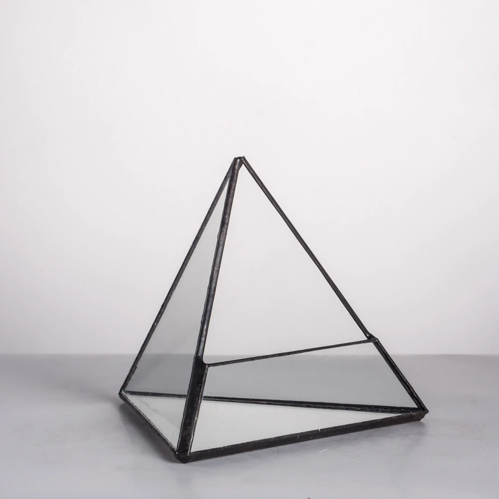 Handmade Small Pyramid Glass Geometric Terrarium For Ring Box Moss Cacti 11 Handmade Small Pyramid Glass Geometric Terrarium For Ring Box Moss Cacti - Image 11